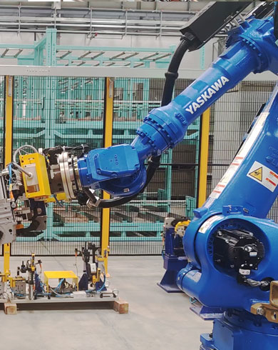 汽车防撞梁机器人螺母凸焊工作站